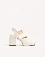 Valentino Fawcette Platform Sandal In Polished Calfskin 100Mm